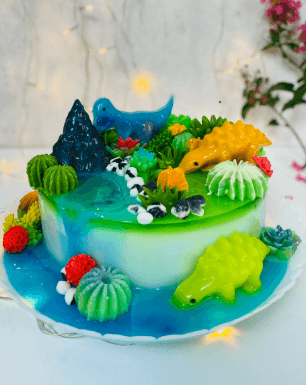 Bánh sinh nhật bằng thạch rau câu
