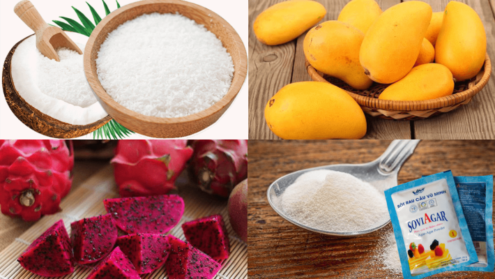 Nguyên liệu làm bánh sinh nhật bằng rau câu