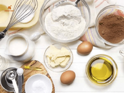 Nguyên liệu chuẩn bị làm bánh Donut pastry post