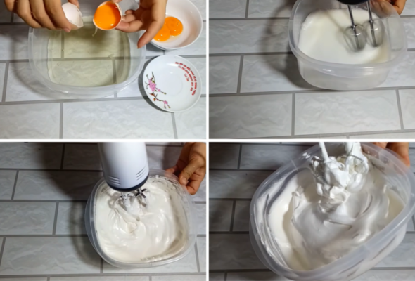 Các bước làm kem bánh sinh nhật